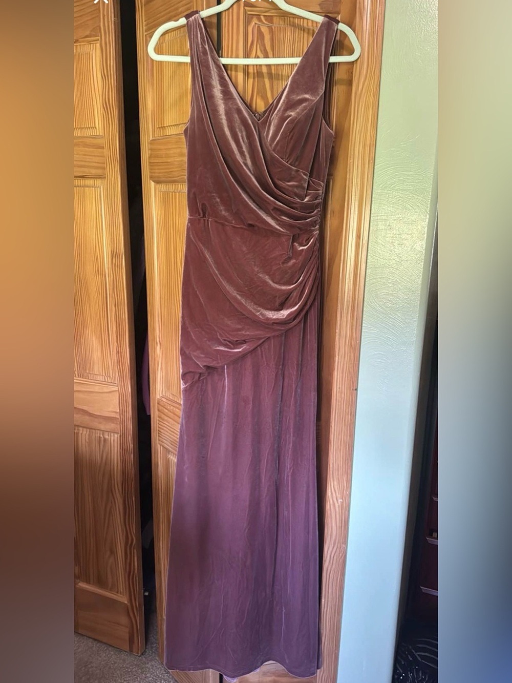 Revelry Velvet Dress - Dusty Rose